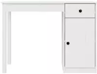 vidaXL Schreibtisch Wei&szlig; 100x50x75 cm Massivholz Kiefer