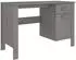 vidaXL Schreibtisch HAMAR Hellgrau 113x50x75cm Massivholz Kiefer (340463)