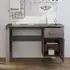 vidaXL Schreibtisch HAMAR Hellgrau 113x50x75cm Massivholz Kiefer (340463)