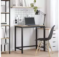 Vidaxl Table Sonoma Oak 100 X 50 X 76.5 Cm Engineered Wood And Steel