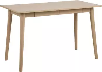ebuy24 Marte Schreibtisch 2 Schubladen, 120x75x60cm, Eiche furniert