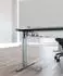 Kerkmann Unic Schreibtisch mit Anbau C-Fuß 180x80x75cm + 100x60cm Lichtgrau (3345)