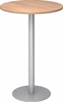 Hammerbacher STH08 Stehtisch rund &Oslash;80cm Nussbaum/Silber (VSTH08/N/S)