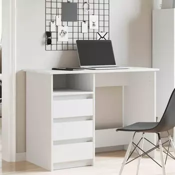 vidaXL Schreibtisch Wei&szlig; 102x50x75cm Holzwerkstoff (860463)