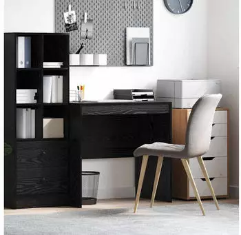 vidaXL Schreibtisch Schwarz Eichen-Optik 80x50x76cm (869427)