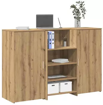 vidaXL Empfangstheke Artisan Eiche 155x50x103,5cm Holzwerkstoff