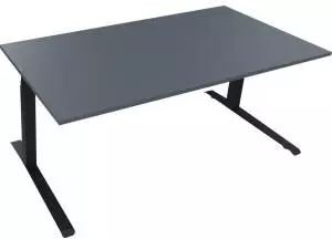 Soennecken Sitz-/Stehtisch All in One 180x90cm, elektrisch h&ouml;henverstellbar, anthrazit/Lavagrau (810045182)