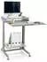 HJH Office Workstation Stehschreibtisch höhenverstellbar mit Rollen Grau (830021)