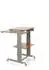 HJH Office Workstation Stehschreibtisch höhenverstellbar mit Rollen Grau (830021)