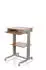 HJH Office Workstation Stehschreibtisch höhenverstellbar mit Rollen Grau (830021)