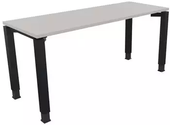 Soennecken Schreibtisch All in One manuell h&ouml;henverstellbar 160x60cm lichtgrau/anthrazit (810031981)