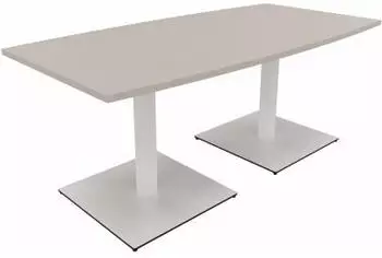 Soennecken Besprechungstisch Tonneau 1800x800/900x720mm, lichtgrau/weiß (810012781)