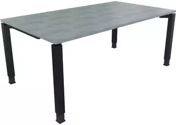 Soennecken Schreibtisch All in One 180x100cm h&ouml;henverstellbar 68-82cm Beton hell/Anthrazit (810032883)