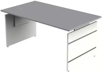 Kerkmann Form 4 Wangen-Schreibtisch 160x80cm, höhenverstellbar, Graphit (114403.1)