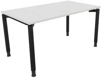 Soennecken Schreibtisch All in One manuell h&ouml;henverstellbar 140x80cm wei&szlig;/anthrazit (810038201)