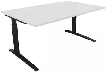 Soennecken Schreibtisch All in One manuell h&ouml;henverstellbar 160x100cm wei&szlig;/anthrazit (810024401)
