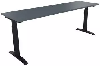 Soennecken Schreibtisch All in One manuell h&ouml;henverstellbar 200x60cm lavagrau/anthrazit (810027482)