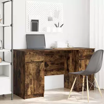 vidaXL Schreibtisch R&auml;uchereiche 140x49x76cm Holzwerkstoff (3328511)
