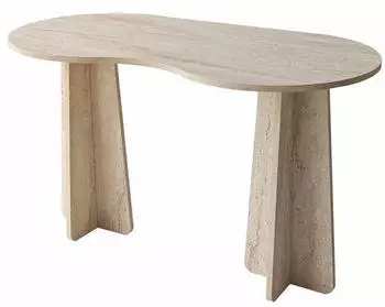 Calicosy Como Schreibtisch mit organisch geformter Tischplatte L120cm (552NOS1706-ASIR)