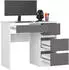 Akord Furniture Factory Schreibtisch A-7 4 Schubladen 90x77x50cm Weiß/Graphitgrau (IP0PBIUBIASZAPRA7)