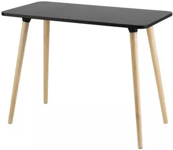 Paperflow Micro Office Schreibtisch Melamin schwarz, Holzgestell buche, 114x60x75cm (HOP2.23.01)