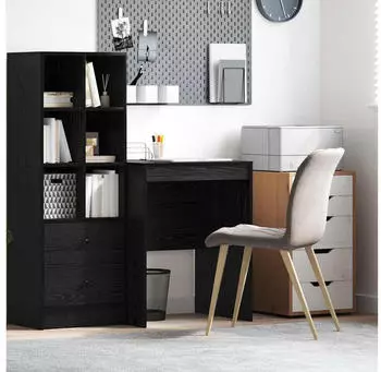 vidaXL Schreibtisch Eichenholz-Optik Schwarz 60x50x76cm (869411)