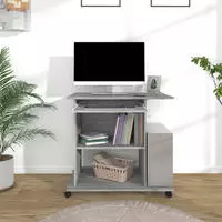 Vidaxl - Schreibtisch Grau Sonoma 80x50x75 Cm Holzwerkstoff