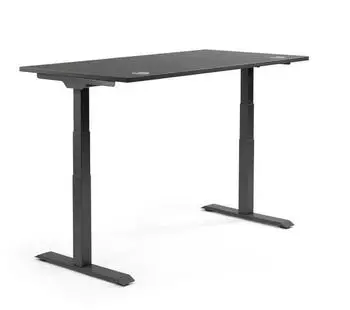 Soennecken Schreibtisch 1600x800mm h&ouml;henverstellbar, Platte anthrazit, Gestell schwarz (810061691)