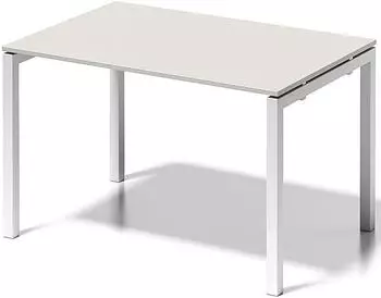 Bisley Cito Schreibtisch 120x80x74cm, grauwei&szlig;, Gestell verkehrswei&szlig; (DUF1208GW396)
