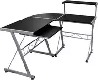 Eck-computertisch Schwarz 132x112x99 Cm Holzwerkstoff - Vidaxl