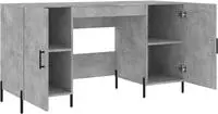 vidaXL Schreibtisch Betongrau 140x50x75 cm Holzwerkstoff