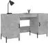 vidaXL Schreibtisch Betongrau 140x50x75cm Holzwerkstoff (829560)
