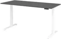 Hammerbacher-Sitz-Steh-Schreibtisch el.180x80cm Graphit/We-VXDKB19/G/W