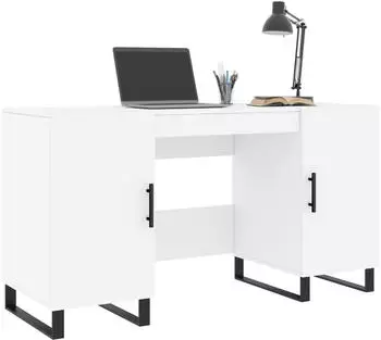 vidaXL Schreibtisch Holzwerkstoff wei&szlig; 140x50x75cm (829572)