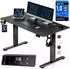 Casaria Schreibtisch elektrisch höhenverstellbar 140x70cm Wireless Charger LCD (110188)