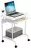 Techly Mobiler Computertisch Compact mit ausziehbarer Tastaturablage, Weiß (ICA-TB S005W)