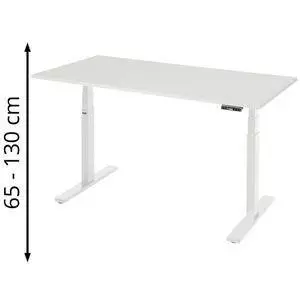 Rau adlatus 100 Schreibtisch 1500x800mm, h&ouml;henverstellbar 650-1300mm, lichtgrau