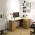 Akord Furniture Factory B-20 Eckschreibtisch 155x85x77cm, 3 Schubladen, 4 Regale, Artisan Eiche (B-20)