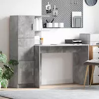 vidaXL Schreibtisch 2 pcs Beton Grau