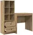 vidaXL Schreibtisch mit Schubladen und Regal Artisan-Eiche 2-tlg. (3337360)