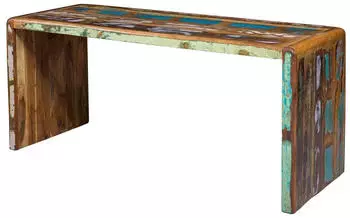 Massivmoebel24 Freezy #40 Schreibtisch Altholz mehrfarbig lackiert 170x65x76cm (09-360-803-1030)