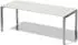 Bisley Cito Schreibtisch höhenverstellbar 200x80cm grauweißer MFC-Belag, Silbergestell (DUH2008GW355)