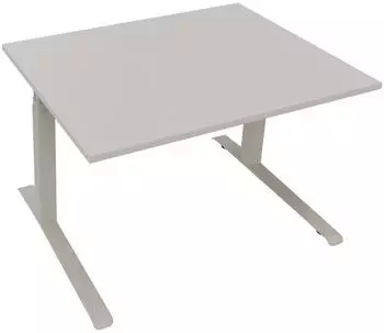 Soennecken Sitz-Steh-Schreibtisch elektrisch h&ouml;henverstellbar 120x90cm, 64,5-127,5cm, lichtgrau/silber (810043781)