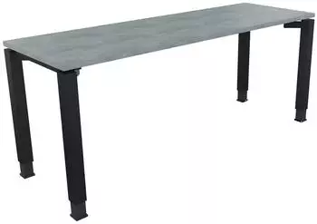 Soennecken Schreibtisch All in One 160x60cm h&ouml;henverstellbar 68-82cm Beton hell/Anthrazit (810031983)