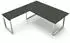 Kerkmann Aveto Schreibtisch Bügelgestell mit Anbau 180x80cm + 100x60cm, anthrazit (4383)