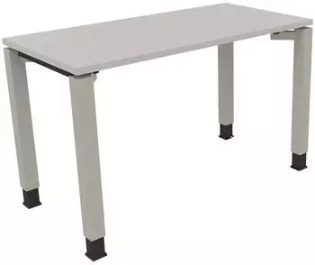 Soennecken Schreibtisch All in One h&ouml;henverstellbar 120x60cm, lichtgrau/silber (810029081)