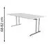 Kerkmann Artline Schreibtisch höhenverstellbar C-Fuß 200x100cm, weiß