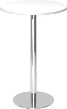 Hammerbacher Stehtisch STH08 rund &Oslash;80cm, H&ouml;he 111,6cm, Wei&szlig;/Chrom (STH08)