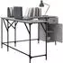 vidaXL Schreibtisch Sonoma Grau 141x141x75cm Holzwerkstoff (837600)