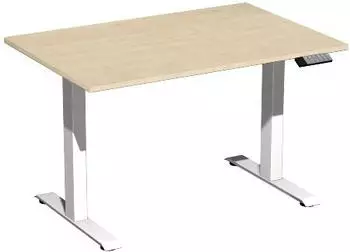 Geramöbel Elevate Basic Sitz-Steh-Schreibtisch elektrisch 120x80cm Ahorn/Weiß (S-08J1208-AW)